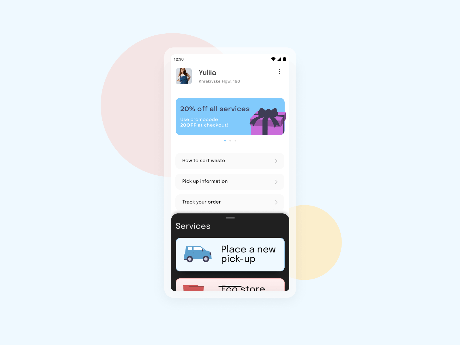 Ecola - UI Concept