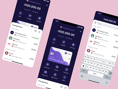 Mobile banking - Dashboard design ui ux