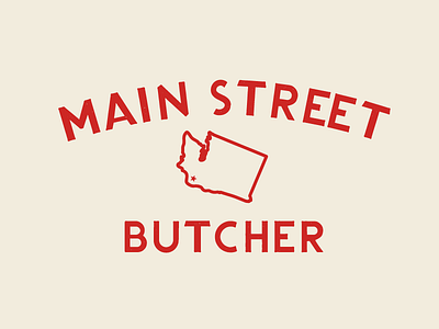 Main Street Butcher Brand branding butcher identity meat retro vintage