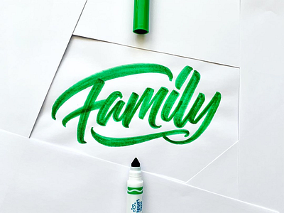 Family art calligraphy graphic design handlettering illustration lettering typography