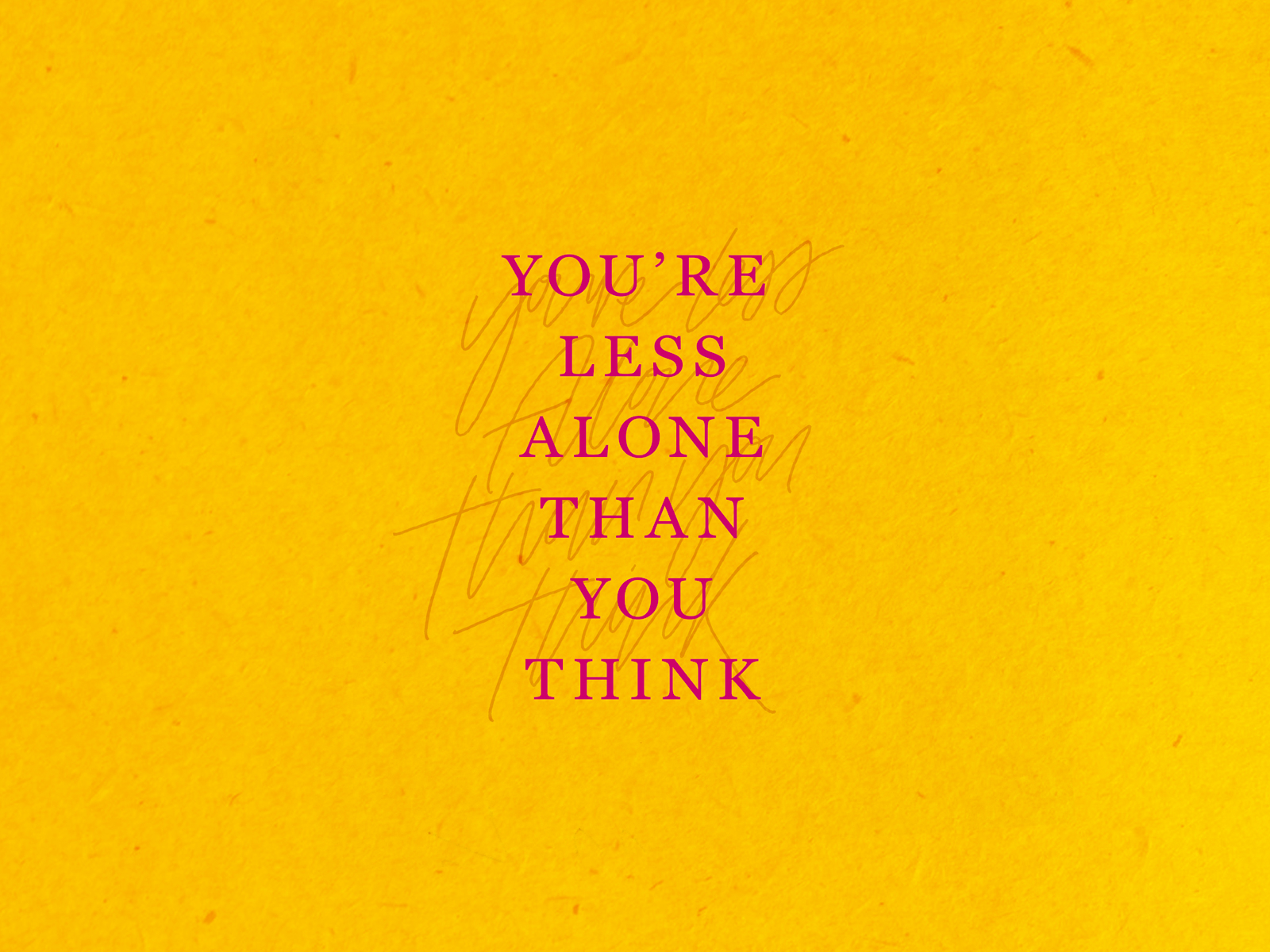 You're less alone than you think by Samuel Hume on Dribbble
