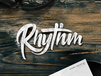 Rhythm graphic design handlettering lettering music type typography