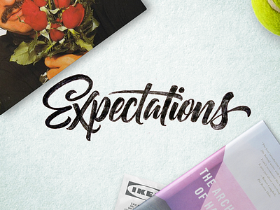 Expectations 500 days of summer graphic design handlettering lettering typography