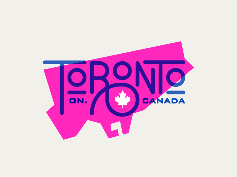 Toronto branding logo illustration lettering city toronto graphic design