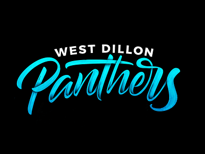 West Dillon Panthers design friday night lights graphic design handlettering illustration lettering type typography