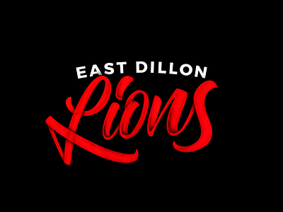 East Dillon Lions design dillon football friday night lights graphic design handlettering illustration lettering television typography