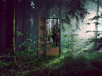 You'll Find Your Way anxiety art cabin design forest graphic design nature woods