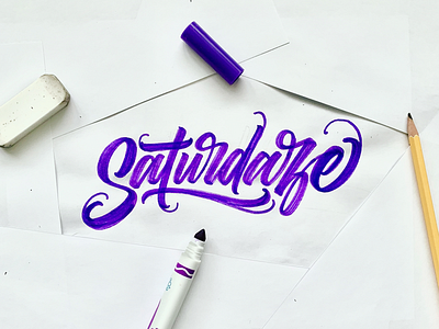 Saturdaze calligraphy handlettering illustration lettering type typography