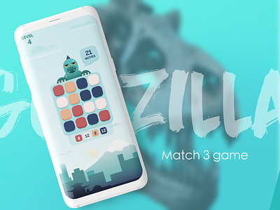 Match-3 game concept adobe illustrator godzilla gui illustration mobile game mobile game ui