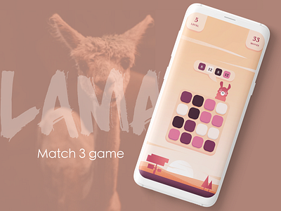 One more match-3 game concept adobe illustrator gui illustration lama mobile game mobile game ui