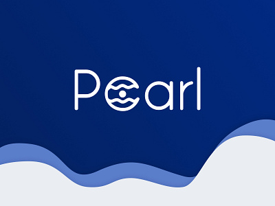 Pearl moder logo achromatic blue branding design figma linear lineart logo logotype logotype black white creative logotype design oceans pearl sea typography vector