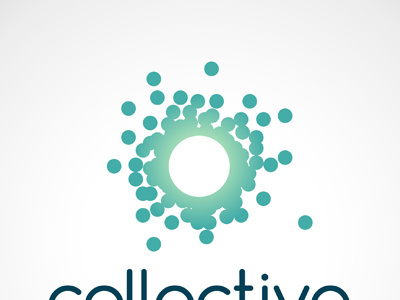 Collective Scattering logo branding dots light logo scatter