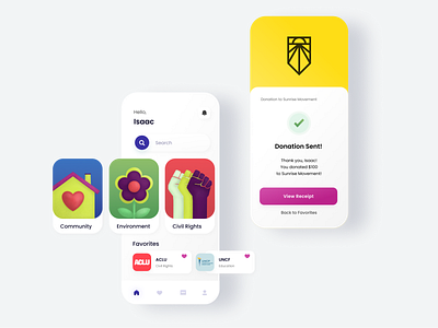 Donation Mobile App app donation mobile product design ui ux