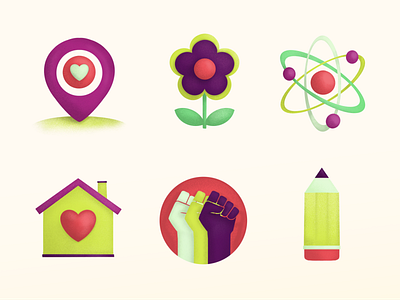 Icon Set for Donation App icon icons illustration procreate
