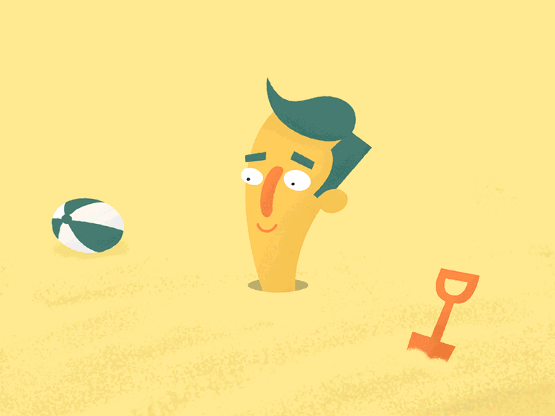 Beach Encounter animation beach character design gif illustration summer