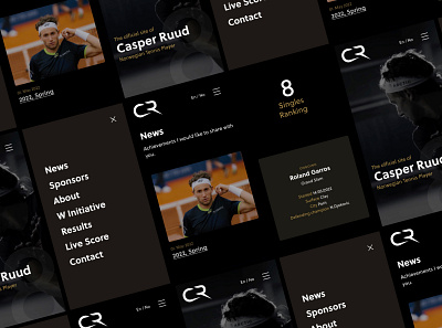 New profile and web page for Casper Ruud branding design digital identity web page webdesign