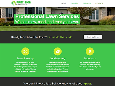 Precision Lawn Services Landing