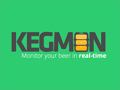 Kegmon - Logo beer flat keg logo sketch
