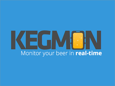 Updated Kegmon Logo beer flat keg logo sketch