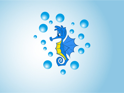 Seahorse cartoons design illustration sea seahorse vector