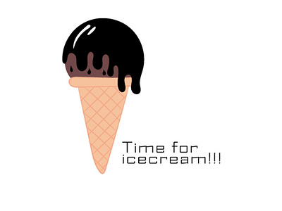 Time for icecreame design ice cream illustration summer vector