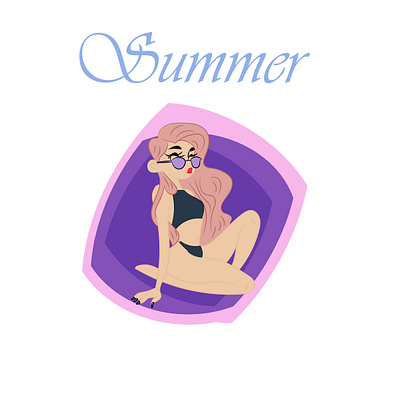 Girl Summer design girl girl illustration illustration summer vector