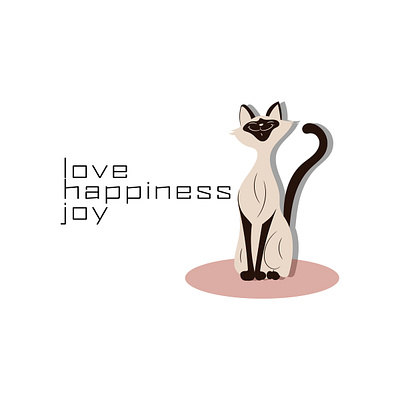 Cat animal cat design happiness illustration joy love cat vector