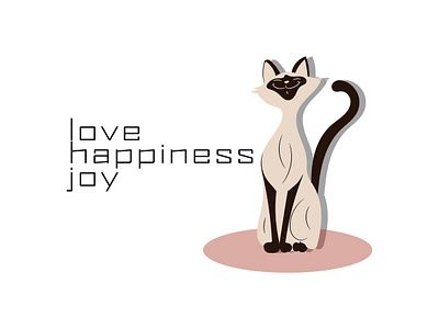 Cat animal cat design happiness illustration joy love cat vector