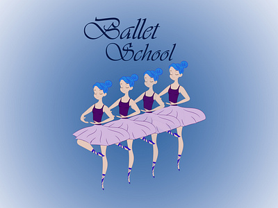 Ballet School ballet design girl girl illustration illustration school sport vector