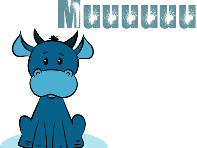 Blue Cow animal blue cow design illustration vector