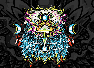 Soul Awakening alchemy animal concept art design eagle fashion geometry graphicdesign illustration illustration art soul symbol vector