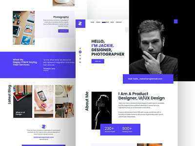 Personal Portfolio - Creative Landing Page agency business clean corporate designer designer portfolio designers landing page landingpage minimal new design personal personal portfolio portfolio portfolio design top trend uplabs