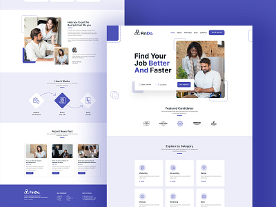 Findo - Job Finder Landing Page Template