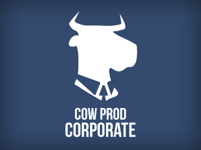 Cow Prod Corporate blue corporate cow logo vector