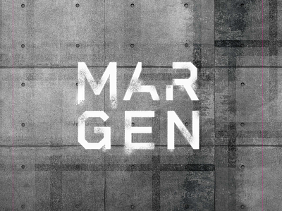 MARGEN Constructora anagram brand branding construction constructor letter logo logotipe peru stencil stencil font typography
