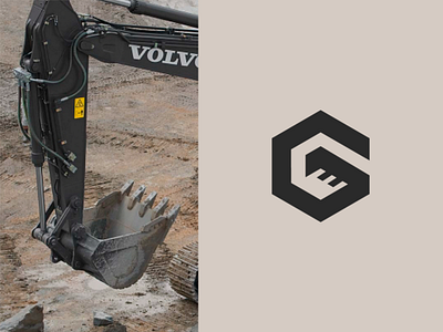 G Excavator anagram builder building construction engineer g logo letter letter g letter logo logo logotipe machine miner typography