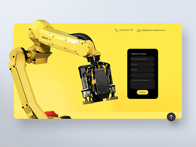 Seven Robotics | Web contact 7 brand branding logo robotic seven ux web website yellow yellow logo