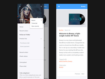 Breezy mobile android clean ios iphone menu mobile mobile menu mobile theme search touch wordpress theme