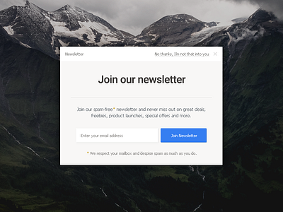 Newsletter signup