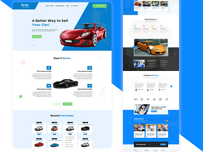 Car Sale Landing Page homepage lan landing page landingpage psd template ui uiuxdesign web ui web ui ux