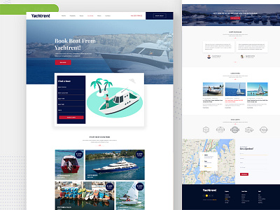 yacht rent home page branding homepage landing page psd template ui uiuxdesign web web ui web ui ux