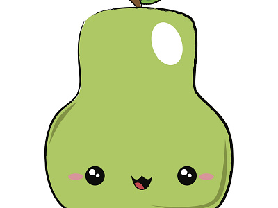 Smily Pear fruit green pear smily