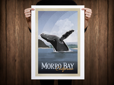 Morro Bay Whale Watching Poster morro bay poster whale
