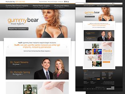 Plastic Surgery Website gummy bear implants medical web site design plastic surgery website surgery