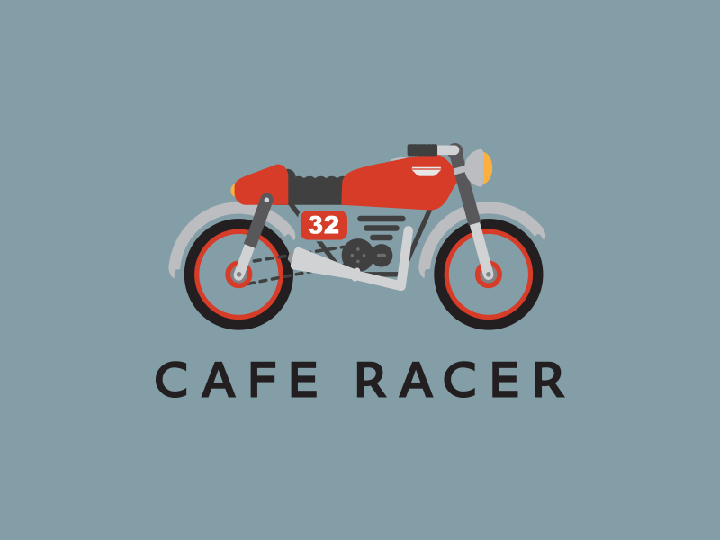 Cafe Racer cafe racer icon motrcycle red wheels