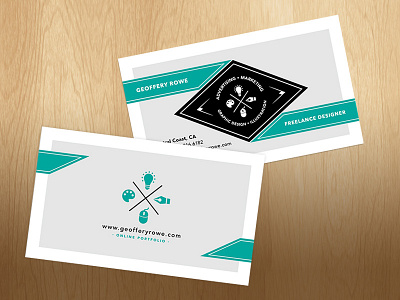 Personal Business Card business card freelance designer graphic designer