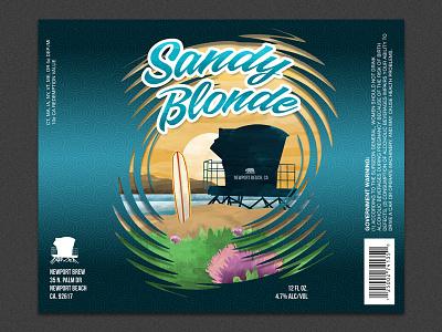 Beer Label Concept beach beer label package design