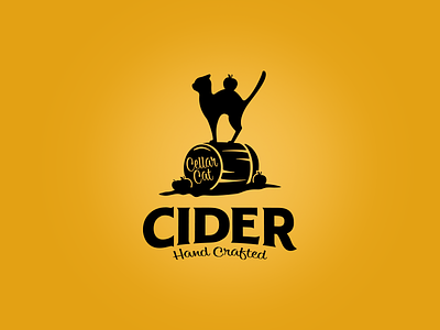 Cider Logo Design apple cat cider logo