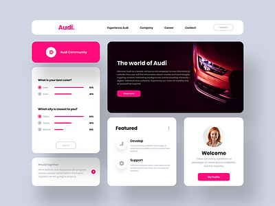 Audi web design branding clean design gagi murjikneli ui ux web webdesign website design