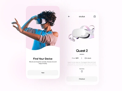 VR Store Design clean design mobile reality ui ux virtual virtualreality vr